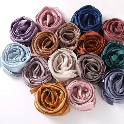 Vista 6 de REEMONDE Chales para mujer, chales de gasa brillante, hiyab, bufanda, pareo nupcial de boda, chales para vestidos de noche