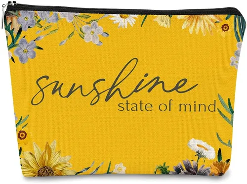 Vista 12 de Bolsa de maquillaje You are My Sunshine Gifts – Regalo inspirador para mujeres, hija, profesora o ocasión de agradecimiento, Sunshine 1, Casual