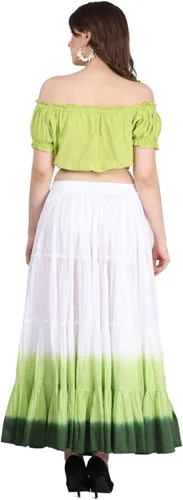 Vista 6 de Wevez Falda ATS Tribal Dip Dye de 25 yardas para mujer