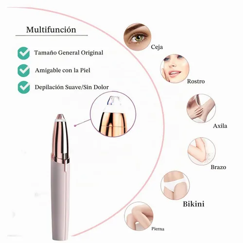 Vista 3 de Cabezales de repuesto para removedor de vello de cejas para acabado táctil, removedor de vello facial impecable, cuchillas de repuesto sin dolor
