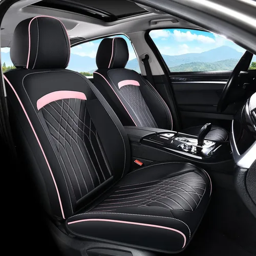 Vista 9 de Fundas de asiento delantero de automóvil, fundas de asiento de cuero para automóviles, protector de asiento de automóvil, impermeable, transpirable