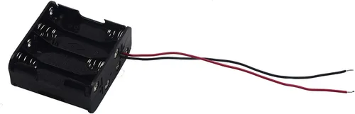 Vista 3 de Paquete de 2 8 pilas AA, soporte de batería de 12 V con cables de doble capa (cada capa carga cuatro pilas AA)