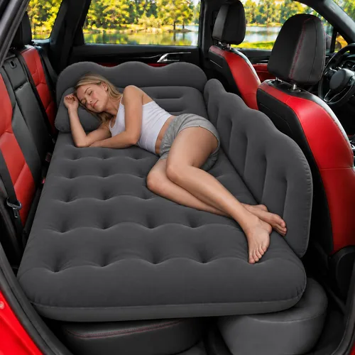 Vista 10 de Colchón de aire de coche para asiento trasero de camioneta SUV Negro