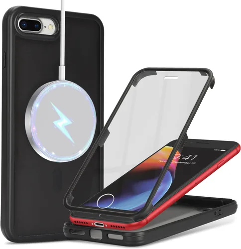 Vista 86 de Funda para iPhone 8 Plus con protector de pantalla, compatible con Magsafe, para iPhone 7 Plus, protector de pantalla integrado, funda delgada