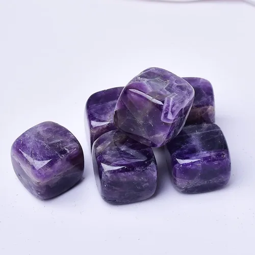 Vista 3 de Piedras de whisky de amatista, cubos de hielo de cristal para bebidas, rocas de whisky, cubos de vino de 0.7 a 0.8 pulgadas, regalos para mujeres