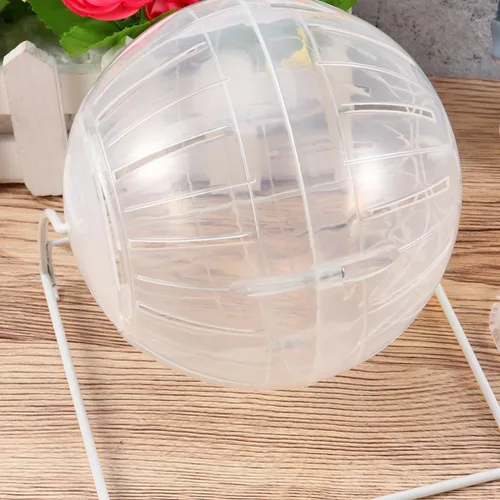 Vista 3 de Pelota de ejercicio para hámster, 4 en 1, pelota de ejercicio transparente con soporte para reducir el aburrimiento y aumentar la actividad