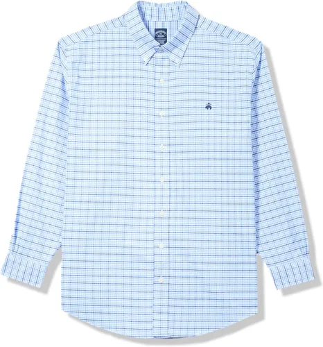 Vista 22 de Brooks Brothers Camisa Deportiva de Manga Larga sin Planchar con Botón para Hombre CORAL ROJO