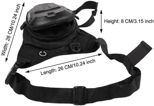 Vista 5 de Bolsa de pierna de motocicleta para viajes de aventura, bolsa de cadera
