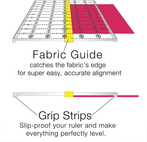 Vista 4 de Guidelines4Quilting Kit de actualización de regla de edredón y paquete de tiras de agarre
