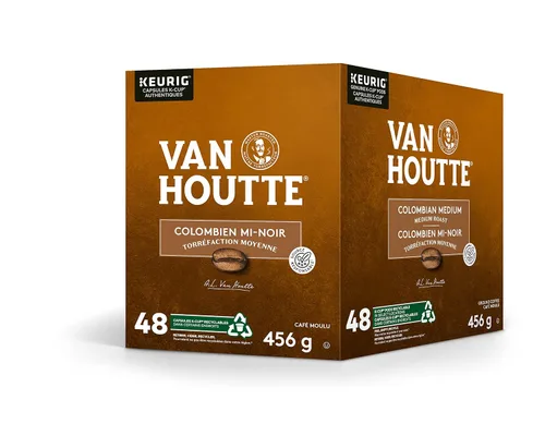 Vista 4 de Paquete de 48 cápsulas K-Cup Van Houtte de tostado colombiano medio