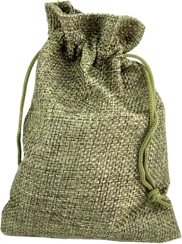 Vista 22 de Palmhomee Paquete de 20 bolsas de regalo de arpillera con cordón, bolsas de joyería de lino, bolsas de yute de boda para joyas y bolsas