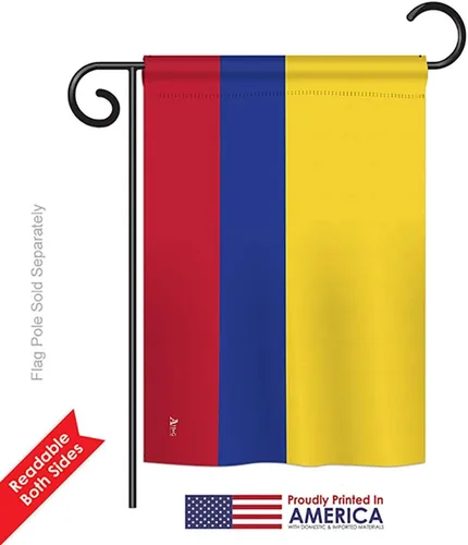 Vista 7 de Americana Home & Garden S140055-BO Colombia Banderas del Mundo Nacionalidad Impresiones Decorativas Vertical Casa 28" X 40" Jardín 13" X 18.5