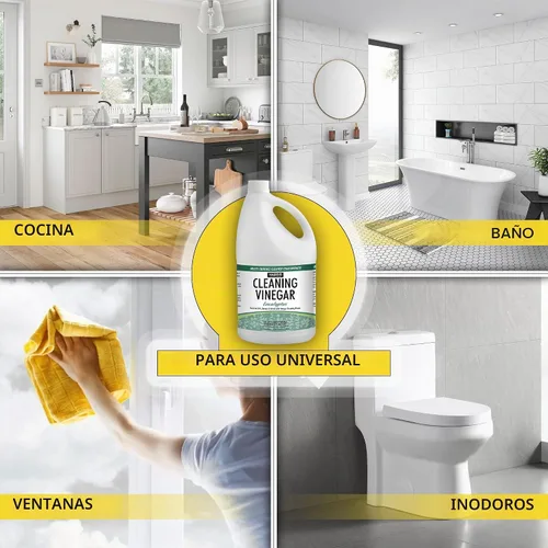 Vista 3 de HARRIS Vinagre de limpieza multiusos limpiador de superficies para el hogar, 128 onzas (Eucalyptus) con embudo fácil de verter incluido