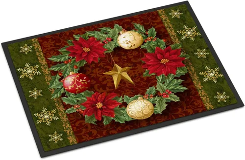 Vista 84 de Caroline's Treasures PTW2009MAT - Felpudo de calabaza y hojas de otoño, 18 x 27 pulgadas, tapete para puerta delantera, interior y exterior