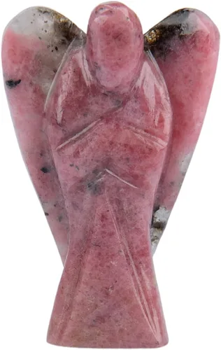 Vista 9 de Anaya Agate Estatua de ángel de amazonita, hermoso ángel de la guarda de 2 pulgadas, ángel de cristal natural, dijes de ángel tallados a mano