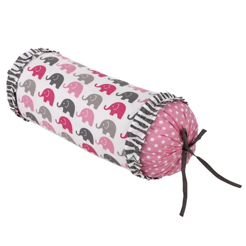 Vista 7 de Bacati - Almohada decorativa con diseño de elefantes azul/gris