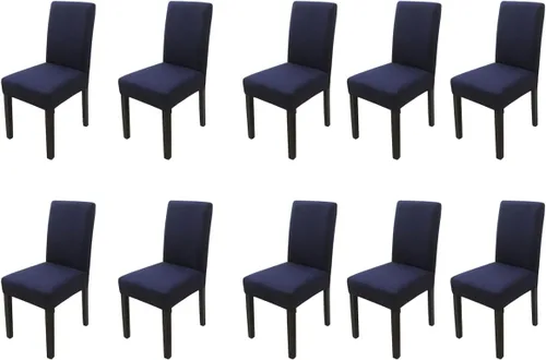 Vista 29 de Chickwin Paquete de 2 fundas elásticas para sillas de comedor, fundas elásticas negras para sillas de cocina, de elastano, sin brazos, ideales