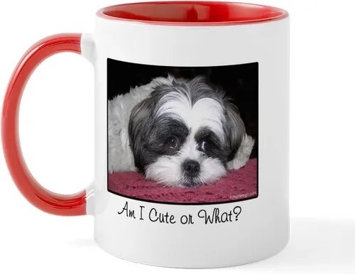 Vista 49 de CafePress Angel Shih Tzu In Clouds Taza de café de cerámica de 11 oz (11.0 fl oz)