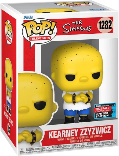 Vista 3 de Funko Pop! Paquete exclusivo de los Simpsons Kearney Zzyzwicz NYCC 2022 con protector de burbujas