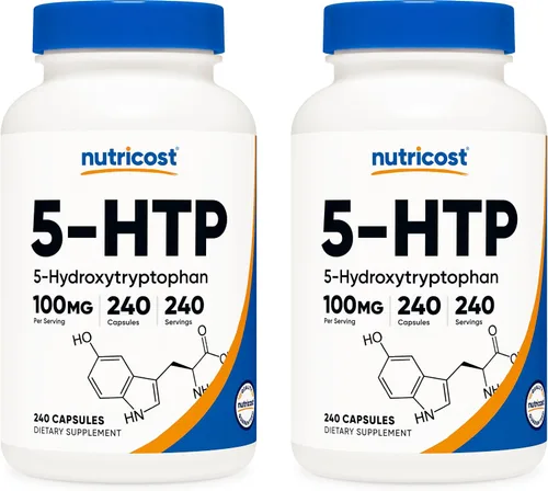 Vista 7 de Nutricost 5-HTP 100 mg; 240 Cápsulas (5-hydroxytryptophan), 1 botella
