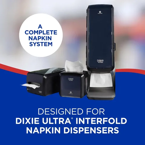 Vista 3 de Servilletas de 2 capas Dixie Ultra Interfold de recambio para dispensador de servilletas, Marrón, 6000