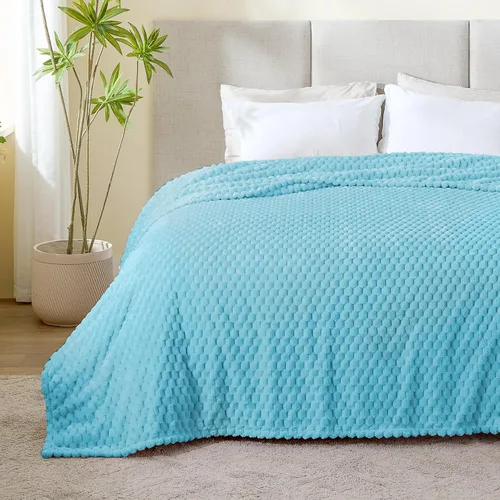 Vista 25 de BEDELITE Manta de forro polar para sofá y cama, manta decorativa de jacquard 3D de almendra, súper suave y acogedora, manta mullida cálida adecuada