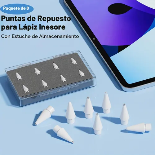 Vista 6 de Puntas de repuesto para Apple Pencil Pro/Pencil de 2ª generación/Pencil de 1ª generación/Pencil USB-C (paquete de 4) Multiple Mixed Tip Styles
