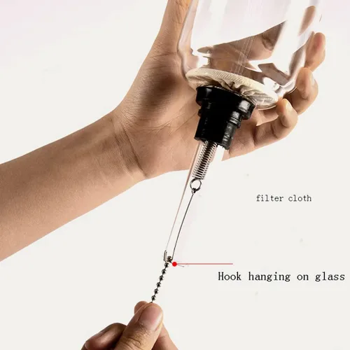 Vista 5 de JITEM Cafetera Syphon Cafetera de estilo japonés al vacío de vidrio sifón percoladores 3-5 tazas de vidrio de mesa de sifón cafetera para café o té