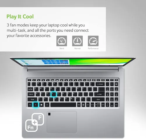 Vista 8 de Portátil Acer Aspire 5 Slim A515-46-R14K, pantalla IPS Full HD de 15.6 pulgadas, procesador portátil de doble núcleo AMD Ryzen 3 3350U, memoria DDR4