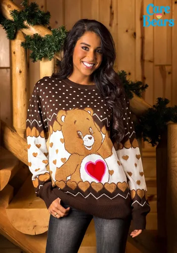 Vista 4 de Fun Costumes Tenderheart Bear Adult Care Bears Ugly Christmas Sweater