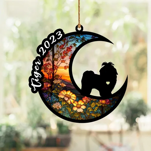 Vista 91 de Atrapasoles conmemorativo para perros, regalo de condolencia de perro de la pérdida del bulldog americano, regalos conmemorativos para los amantes