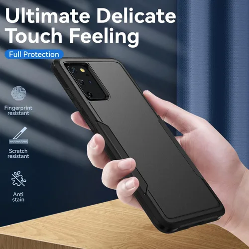 Vista 6 de Funda para Galaxy S20 Plus, con protector de pantalla HD [prueba de caídas de grado militar] Funda protectora resistente a prueba de golpes