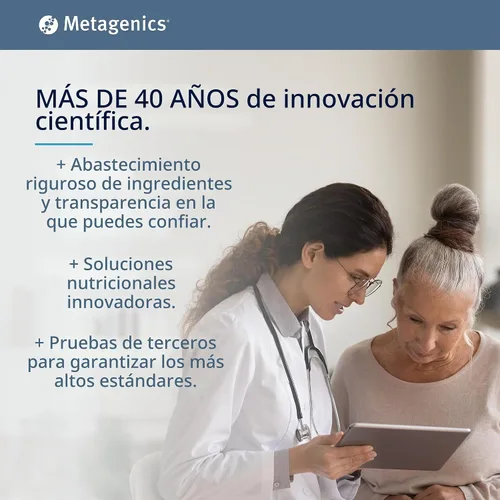 Vista 5 de Metagenics Recarga HerWellness durante la noche, 60 tabletas