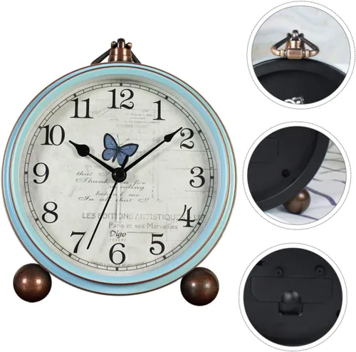 Vista 3 de Homoyoyo 1 reloj despertador mediterráneo, decoración de viaje, decoración de casa, decoración de mesa de comedor, reloj náutico de escritorio
