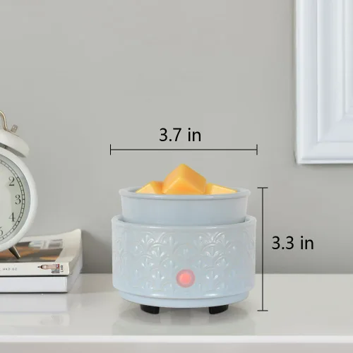Vista 7 de kobodon Calentador de cera de cerámica para derretir – Calentador de cera eléctrico 3 en 1 - Quemador de velas de fragancia para tartas de cera