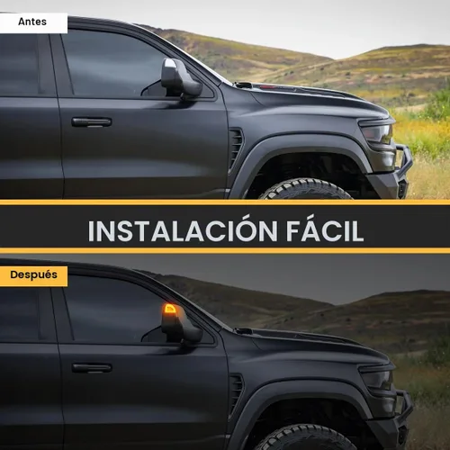 Vista 6 de Luces LED de señal de giro para espejo lateral Compatible con Ram 1500 2021-2023/para Ram 1500 Classic 2022 2023/para Ram 2500 3500 19-22 Señal