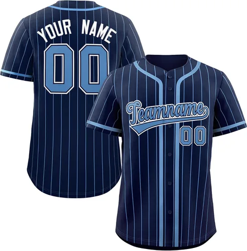 Vista 25 de Camiseta de béisbol de rayas finas personalizada hipster hip hop, camisetas deportivas con nombre y número del equipo personalizado para hombres