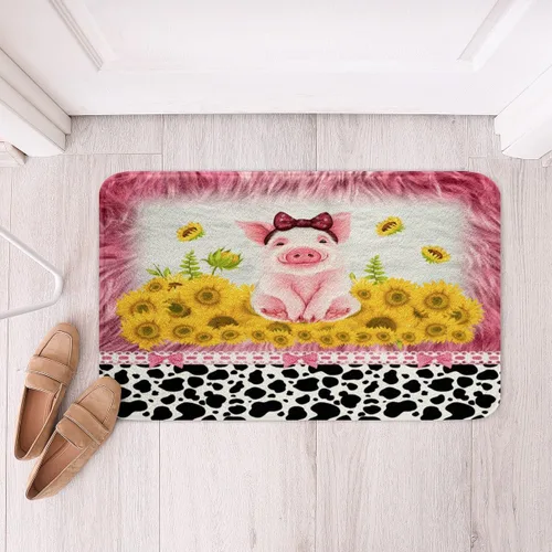 Vista 21 de Feelyou Tapetes de baño estampados, con patrón de sombrero occidental, para niños y niños, vaquera rosa, para ducha, accesorios de baño abstractos