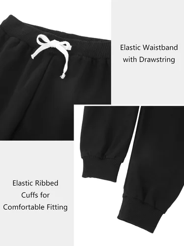 Vista 3 de Resinta Paquete de 4 pantalones deportivos para niños pequeños con cordón