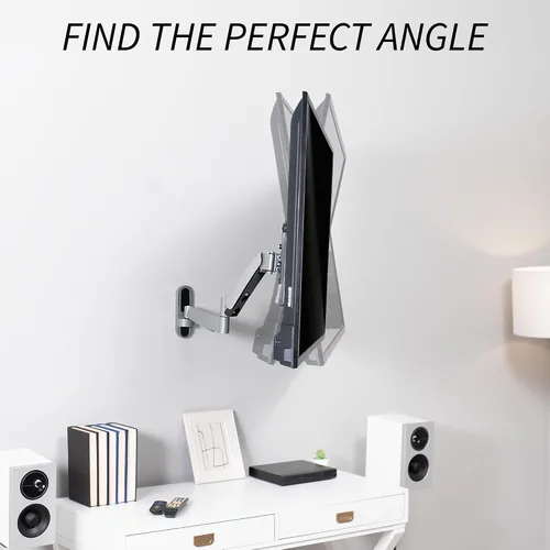 Vista 8 de VIVO Montura de pared para TV contrabalanceada de 26 a 55 pulgadas, brazo articulado neumático de resorte ajustable en altura, Max 400x400mm VESA