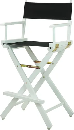 Vista 40 de Casual Home - Silla de director de 18 in, marco negro, lona negra, altura clásica Marco negro - Madera maciza