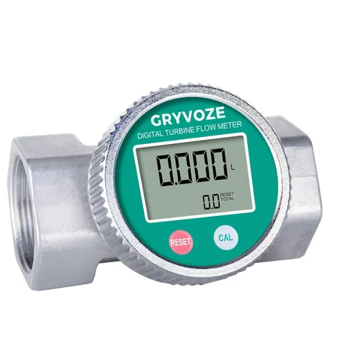Vista 8 de Medidor de flujo resistente a la corrosión impermeable de 1 pulgada con revestimiento de PTFE, medidor de flujo digital NPT en línea de 2.4 a 26.4