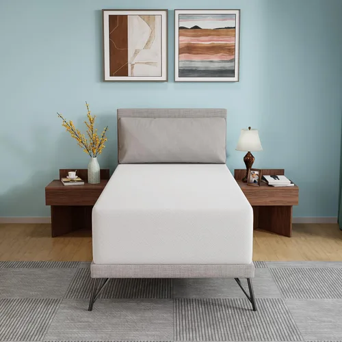 Vista 12 de PayLessHere Colchón de espuma viscoelástica con gel Twin de 5 pulgadas sin fibra de vidrio/Certificado CertiPUR-US/Cama en una caja/Sueño fresco