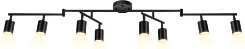 Vista 9 de BoostArea Kit de Iluminación de Riel LED de 2 Luces, Blanco Iluminación de Focos de Techo de 2 Vías, Cabezal de Luz Flexiblemente Giratorio