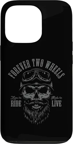 Vista 10 de Forever Two Wheels Biker Skull with Beard Motorcycle Design - Carcasa para iPhone 17