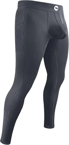 Vista 20 de RM Real Men Leggings de nailon para correr, tamaño de bolsa personalizada ABCD, cintura XS-5XL, pantalones de yoga, medias, capa base para clima