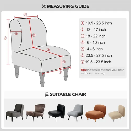 Vista 4 de Fundas elásticas para silla sin brazos, extraíbles y lavables, de elastano jacquard sin reposabrazos, protector de muebles para sala de estar, Verde