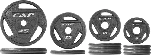 Vista 19 de CAP Barbell 2-Inch Olympic Cast Iron Plate Weight Set 75-285 lbs Multiple Options