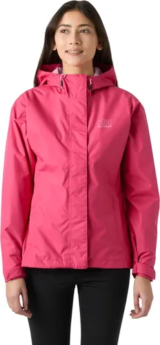 Vista 6 de Helly Hansen Chaqueta de Lluvia Seven J para Mujer Impermeable, Resistente al Viento y Transpirable con Capucha Rosa fuerte