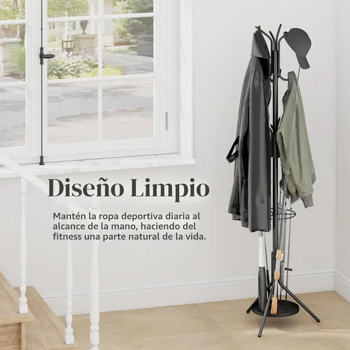Vista 4 de Kitsanery Perchero independiente, árbol de metal con soporte para paraguas, sombrero y perchero para entrada, pasillo, sala de estar, dormitorio